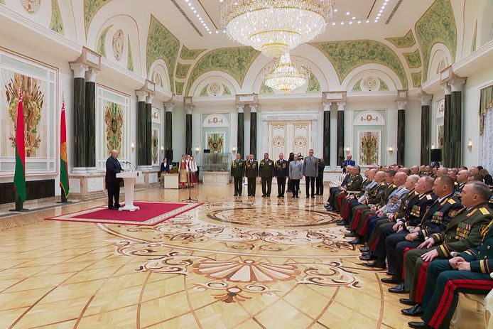 Loekasjenko gisteren in Minsk.