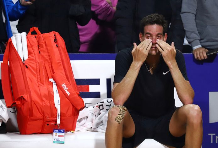 Tranen bij Juan Martin del Potro.