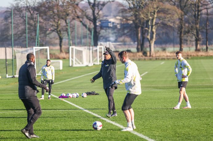 Vincent Kompany op training bij Burnley.