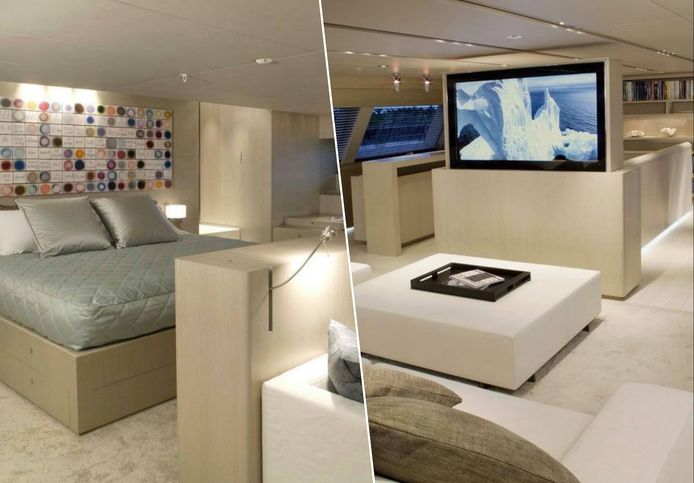 L’intérieur du yacht