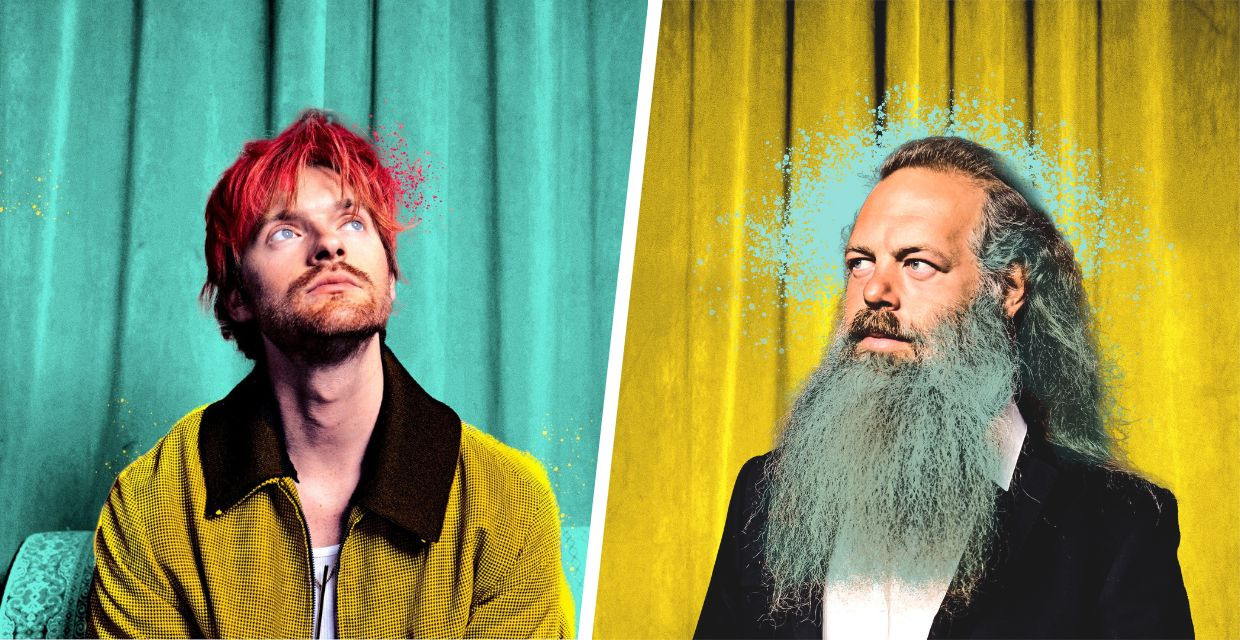 Finneas en Rick Rubin Beeld RV