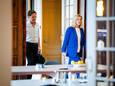 Mark Rutte (VVD) en Sigrid Kaag (D66) in de Tweede Kamer.