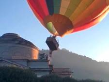 Onrust bij Comomeer: 'Nederlandse' luchtballon ramt standbeeld historische tempel kapot