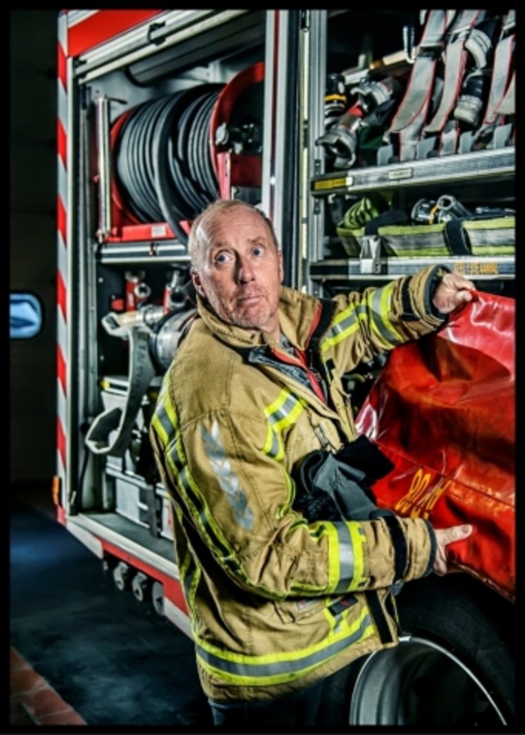 Brandweerman Frank De Roos. Beeld 