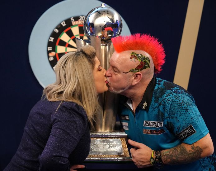 Peter Wright en zijn vrouw Joanne.