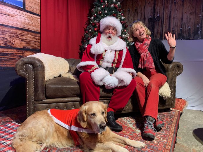 Kerstman Harry, Lily Schrijvers en de onafscheidelijke hond van de kerstman.