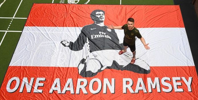 Laatste trainingsdag van Ramsey bij Arsenal.