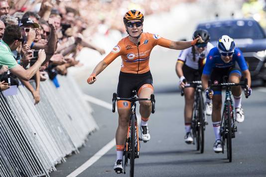 Amy Pieters veroverde eerder dit jaar de Europese titel op de weg.