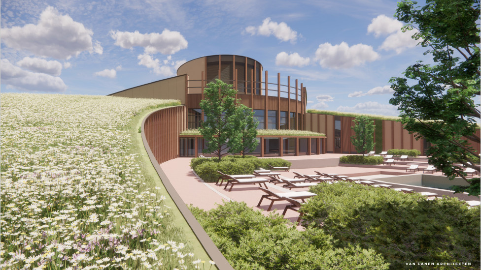 Dit enorme wellnesscentrum verrijst aan de rand van Zwolle