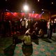 De beste bands in een decor van vasttapijt