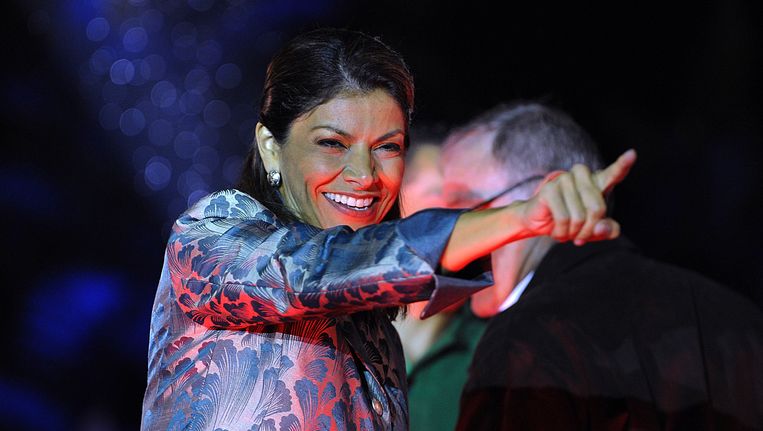 De Costa Ricaanse president Laura Chinchilla weigert de nieuwe homowet te vetoën. Beeld AFP