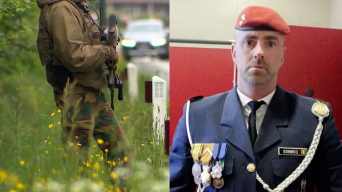 Rechts: militair Jürgen Conings, die ondertussen overleden is.