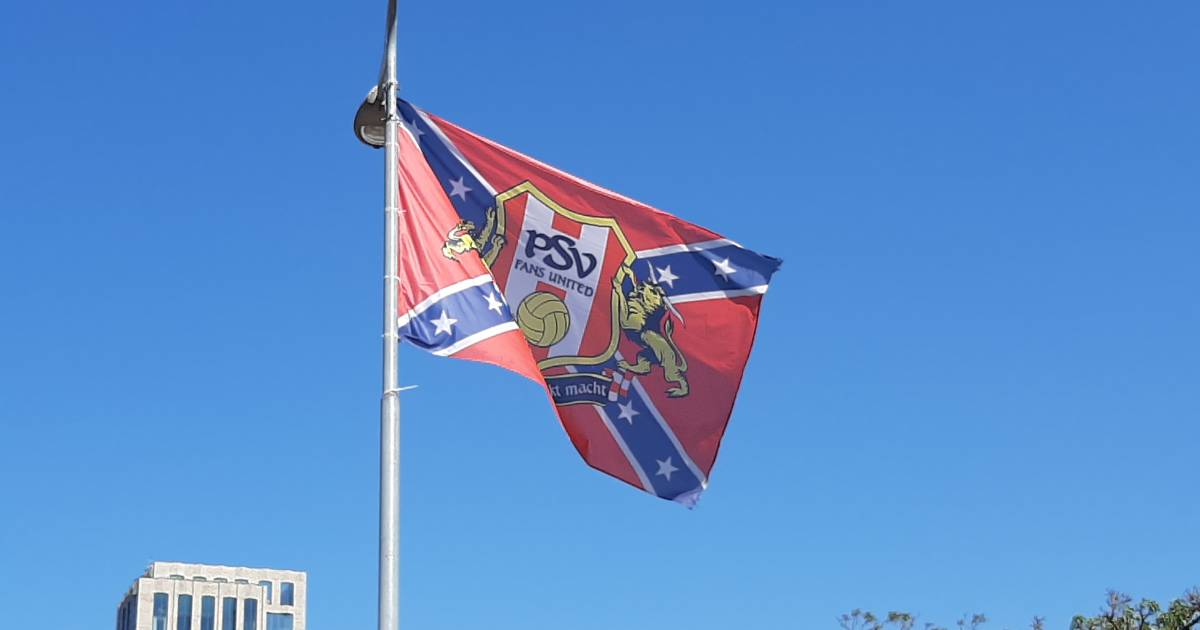 Psv Fans United Handhaaft Vlag Bij Supporterscafe De Aftrap Eindhoven Ed Nl