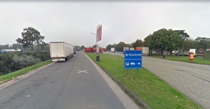 De snelwegparking van de E40 in Groot-Bijgaarden.
