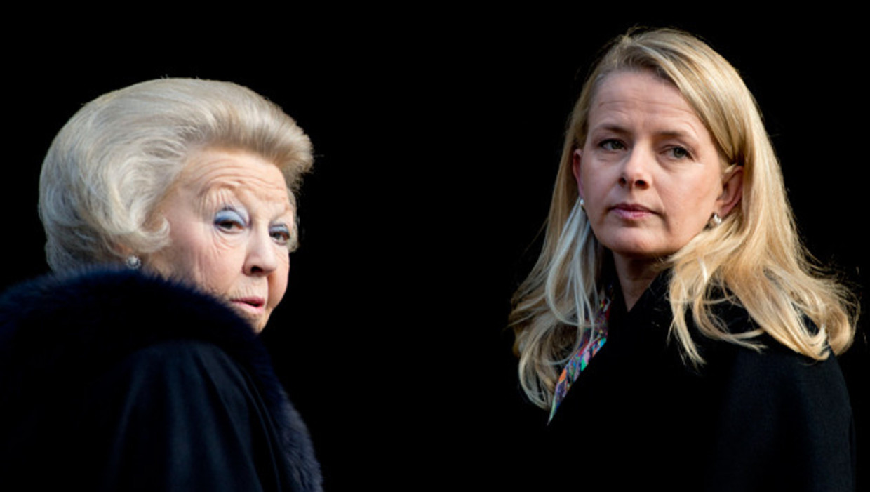 Koningin Beatrix en prinses Mabel. Beeld anp