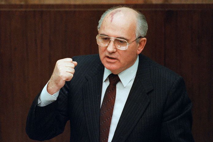 Archiefbeeld. Sovjetpresident Michail Gorbatsjov in Moskou. (13/01/1991)