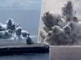 Amerikanen testen nieuw vliegdekschip met gigantische ontploffingen