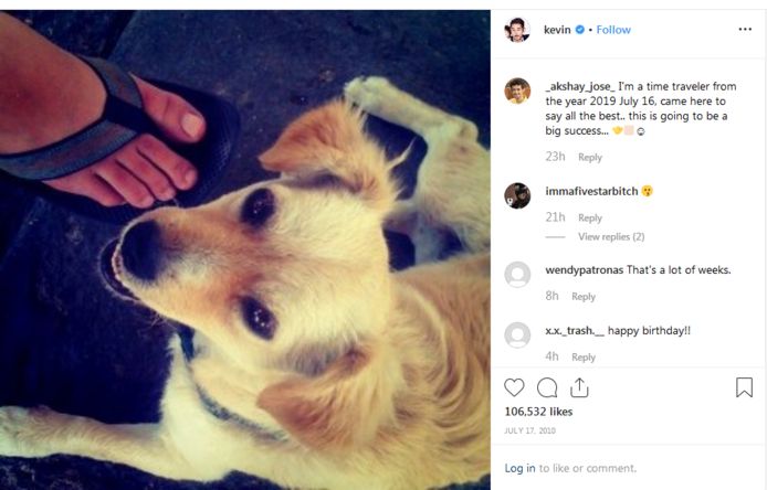 De allereerste foto op Instagram: de hond van oprichter Kevin Systrom.