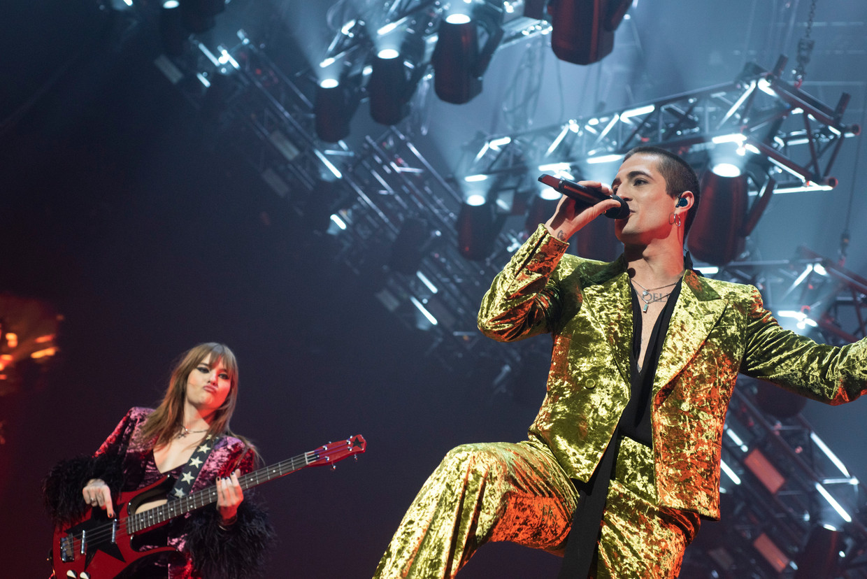 Måneskin in Vorst Nationaal. Beeld Alex Vanhee
