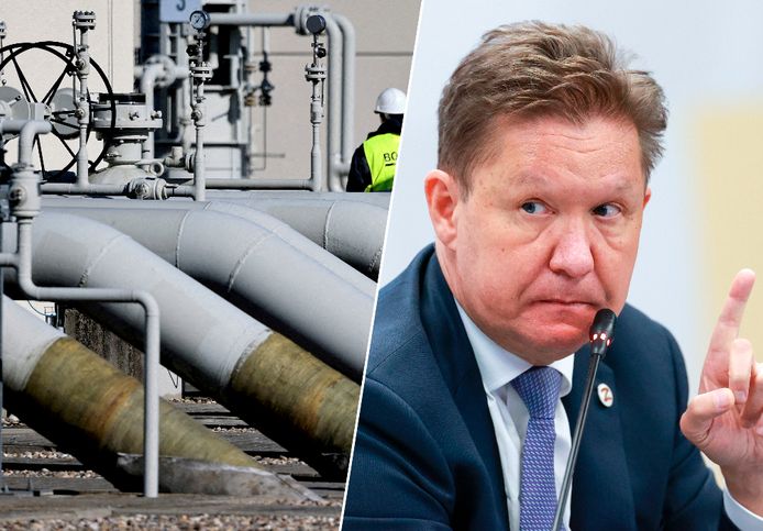 Volgens Gazprom-topman Aleksei Miller zal een groot deel van de Nord Stream-gaspijpleidingen vervangen moeten worden.