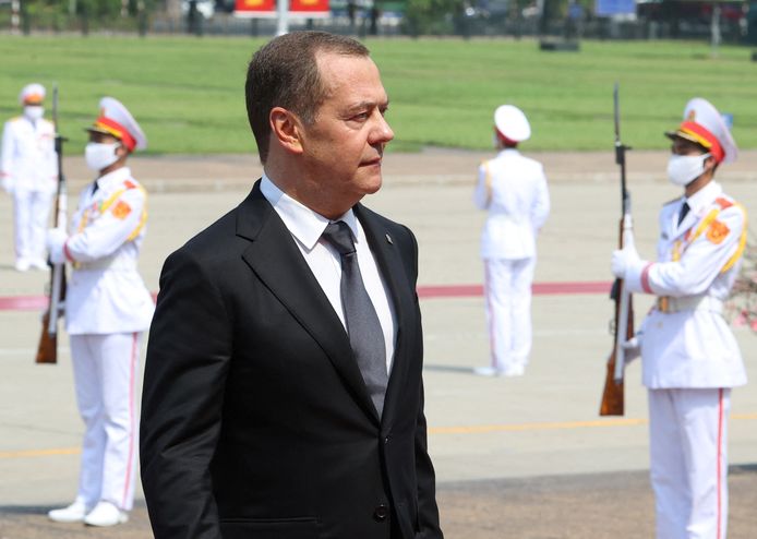 Medvedev tijdens zijn bezoek aan Vietnam.