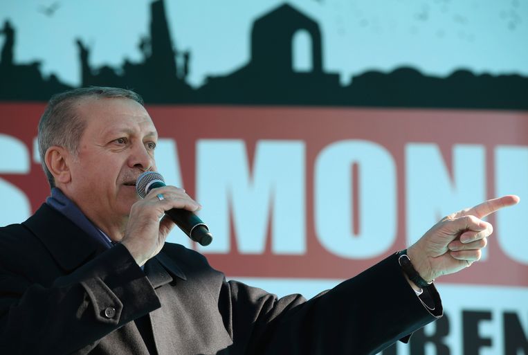 De Turkse president Recep Tayyip Erdogan. Beeld AP