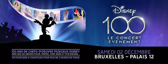 Op 2 december komt het Disney 100-concert naar Paleis 12 in Brussel.