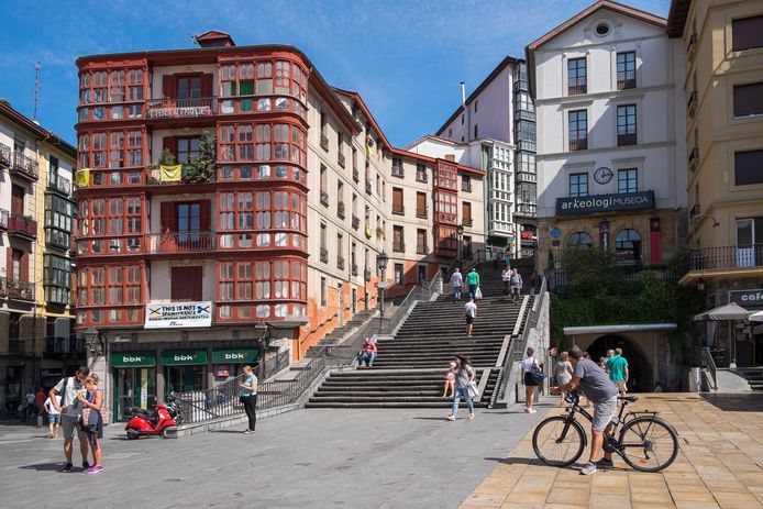Het historische centrum van Bilbao.