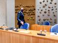 Demissionair minister Hugo de Jonge van Volksgezondheid, Welzijn en Sport (CDA) voorafgaand aan het coronadebat in de Tweede Kamer.