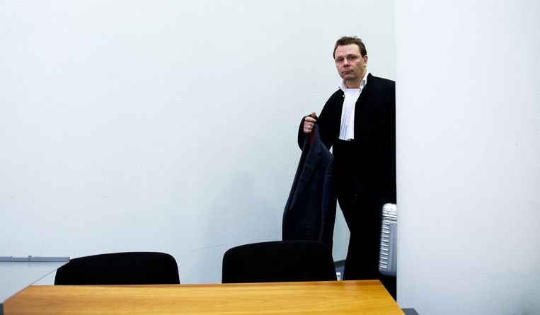 De advocaat van Sabir K., Andre Seebregts, in 2013 in de rechtbank van Den Haag. Beeld anp