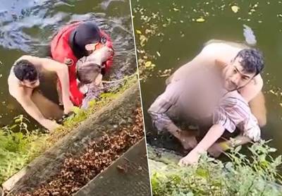KIJK. Jongeman redt bejaarde vrouw van verdrinkingsdood in Luik