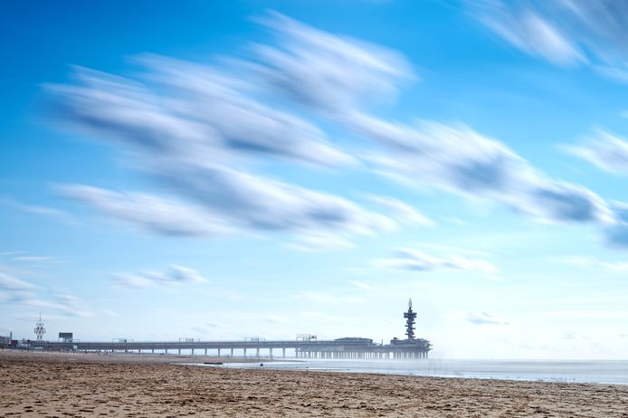 La côte à Scheveningen, un quartier de la ville de La Haye, aux Pays-Bas.