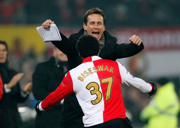 Leon Vlemmings als trainer van Feyenoord.
