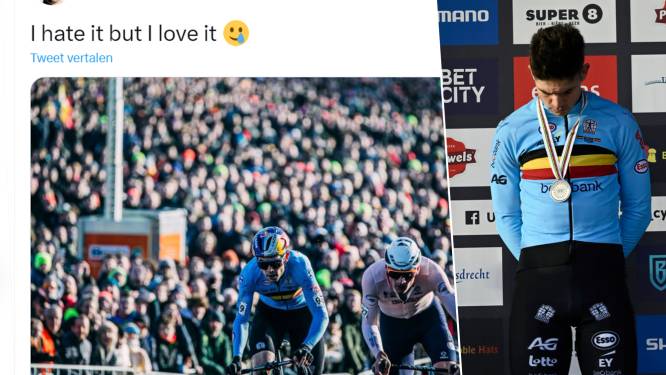 “I hate it but I love it": Wout van Aert komt daags na WK op sociale media terug op tweestrijd met Mathieu van der Poel