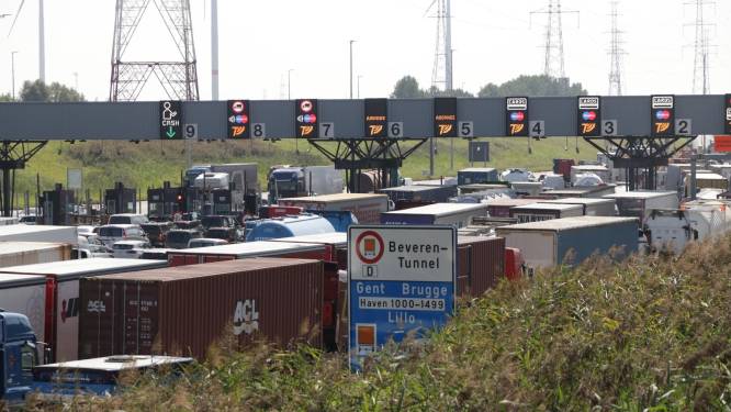 Ongeval aan Liefkenshoektunnel richting Nederland: half uur file vanaf Waaslandhaven