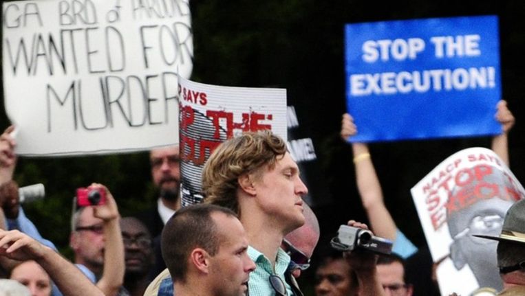 Protesten tegen de executie van Troy Davis. Beeld bruno