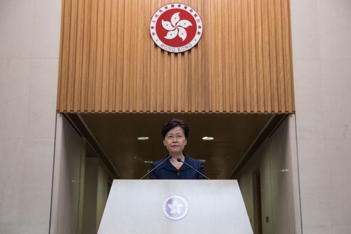Carrie Lam, de regeringsleider van Hongkong.