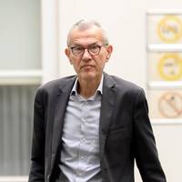 BRUSSELS, BELGIUM - MAY 23:   Frank Vandenbroucke (Vooruit), Vice-prime minister and Public Health and Social Affairs minister pictured  entering the office of the prime minister- 16 rue de la loi Wetstraat 16 on May 23, 2025 in Brussels, Belgium, 23/05/2025 ( Photo by Philip Reynaers / Photonews / © Photo News