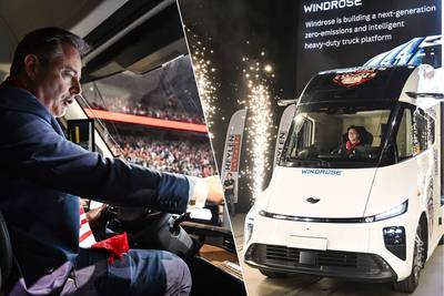 Wat doet Bart De Wever aan het stuur van Chinese e-truck in bomvol Sportpaleis?