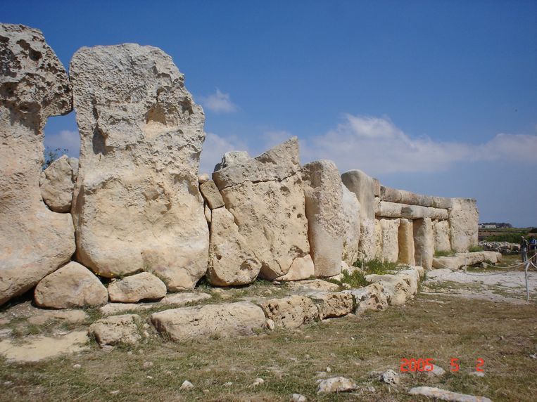 Het noordelijk deel van het Hagar Qim tempelcomplex op Malta zou dateren uit 9150 voor Christus. Beeld x