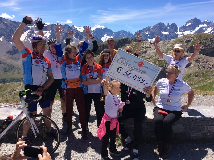 Boven op de col du Galibier