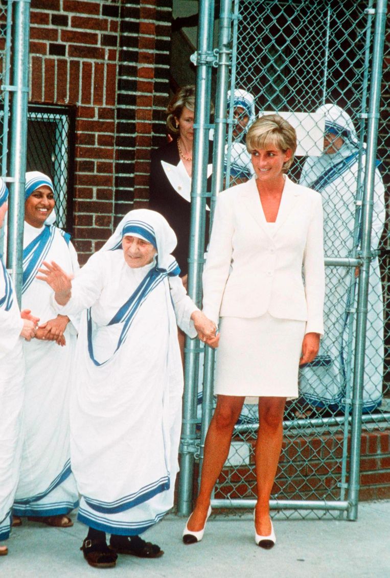 Met Moeder Teresa in New York, 1997 Beeld Anwar Hussein / Getty