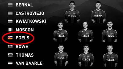 Poels met Limburgse vlag gepresenteerd voor Tour-ploeg Ineos