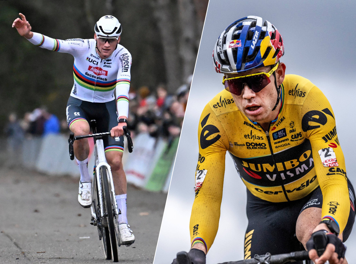 Het weerzien tussen Mathieu van der Poel en Wout van Aert duurde ...