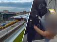 De conducteur wist niet wat hem overkwam, toen de man plotseling uithaalde met een gerichte karatetrap.