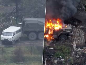 KIJK. Drone filmt bombardementen op Russische troepen in regio Donetsk