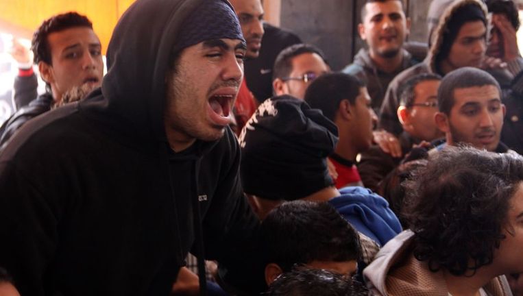 Egyptenaren reageren na het vonnis van de rechtbank Beeld afp