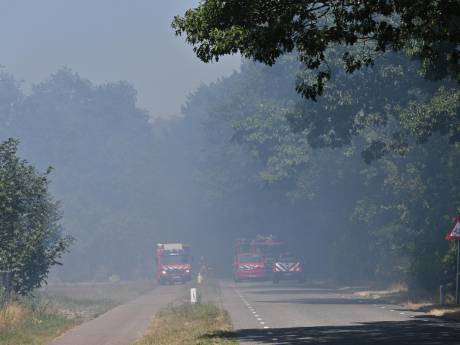 NL-alert voor grote heidebrand in Schijf, 17 brandweerwagens proberen vuur te blussen