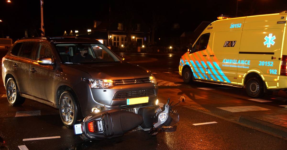 Scooterrijder gewond naar het ziekenhuis na ongeval in Sprang-Capelle.