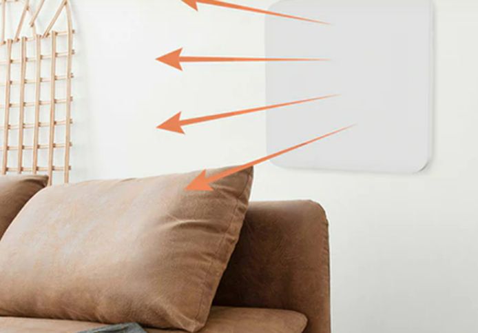 Een infrarood heater kan bijvoorbeeld perfect boven je zetel geplaatst worden.